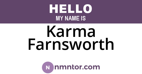 Karma Farnsworth