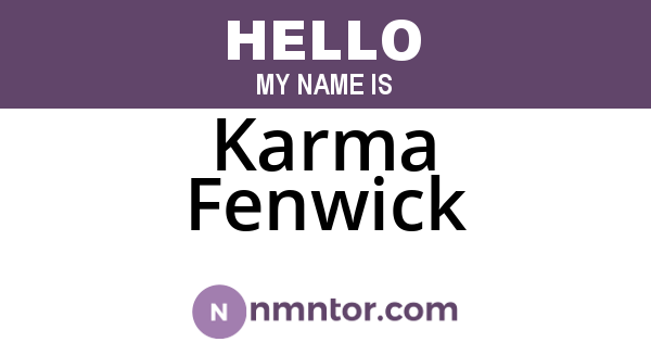 Karma Fenwick