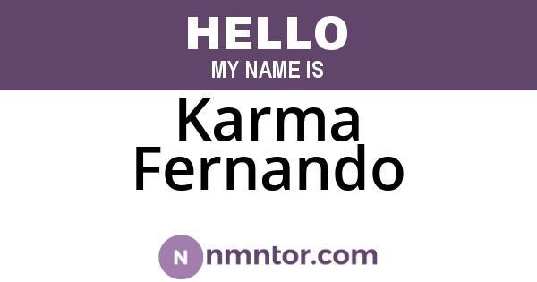 Karma Fernando