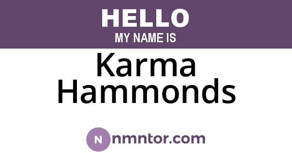 Karma Hammonds