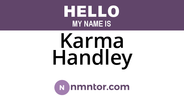 Karma Handley
