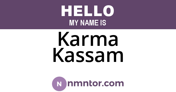 Karma Kassam