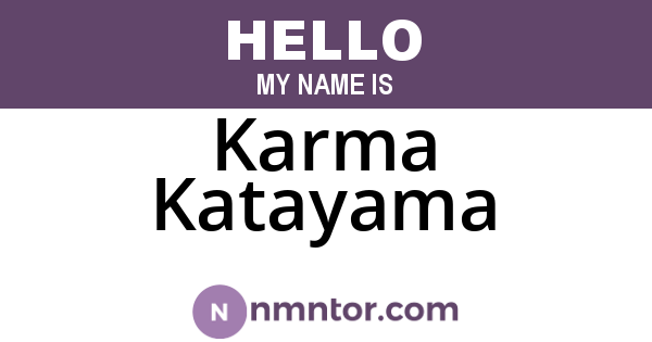 Karma Katayama