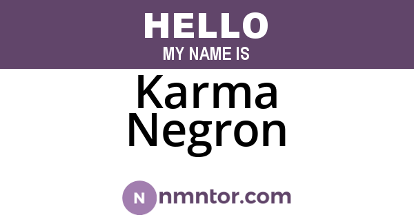 Karma Negron