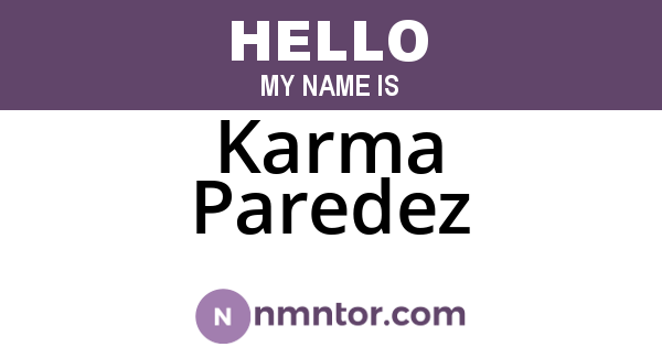 Karma Paredez