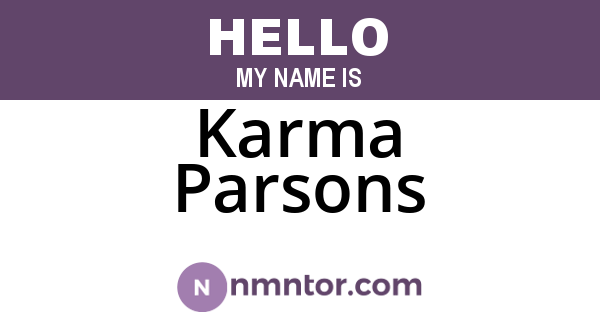 Karma Parsons