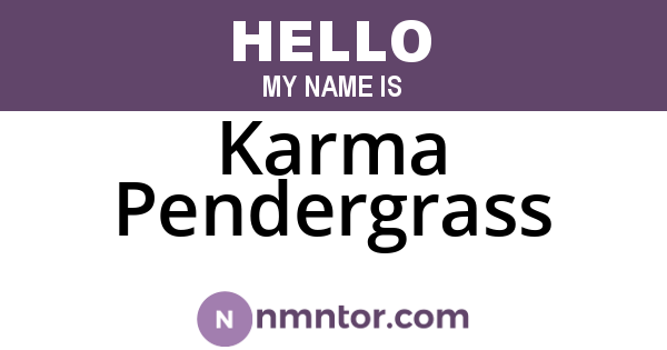 Karma Pendergrass