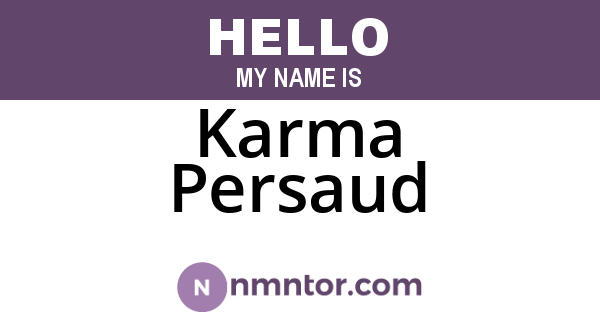 Karma Persaud
