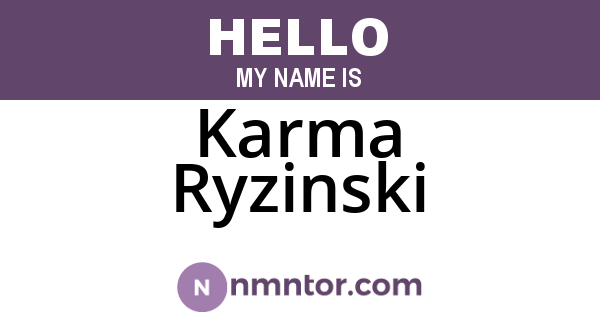 Karma Ryzinski