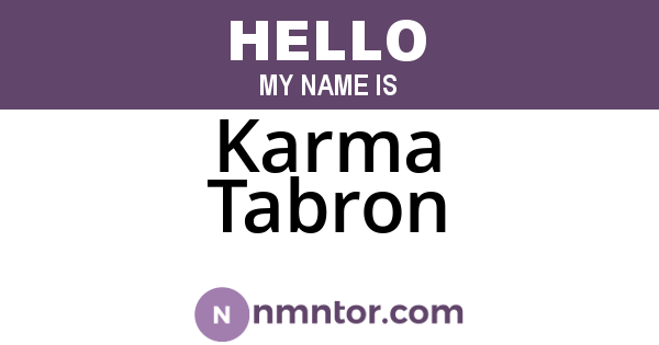 Karma Tabron