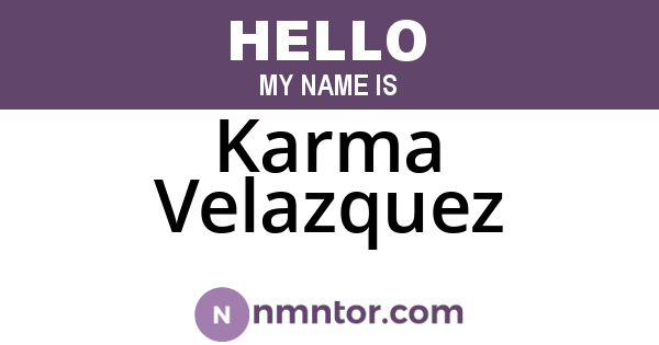 Karma Velazquez