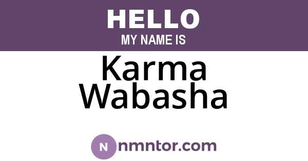 Karma Wabasha