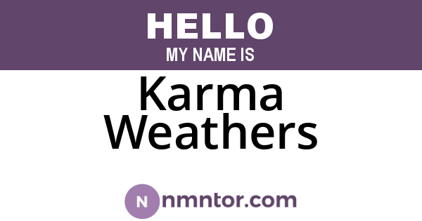 Karma Weathers