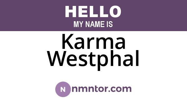 Karma Westphal