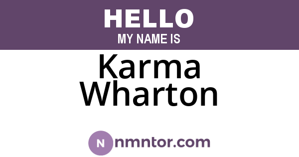 Karma Wharton