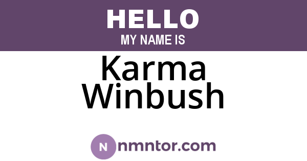 Karma Winbush