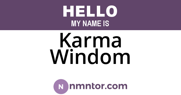 Karma Windom