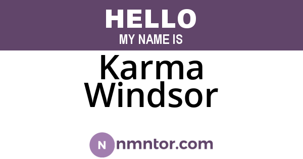 Karma Windsor