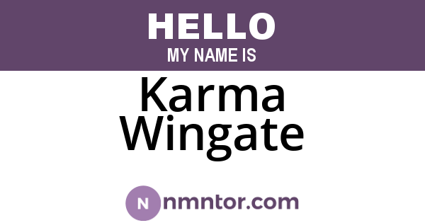 Karma Wingate