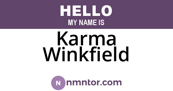 Karma Winkfield