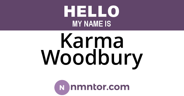 Karma Woodbury