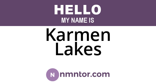 Karmen Lakes