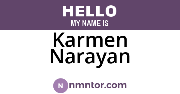 Karmen Narayan