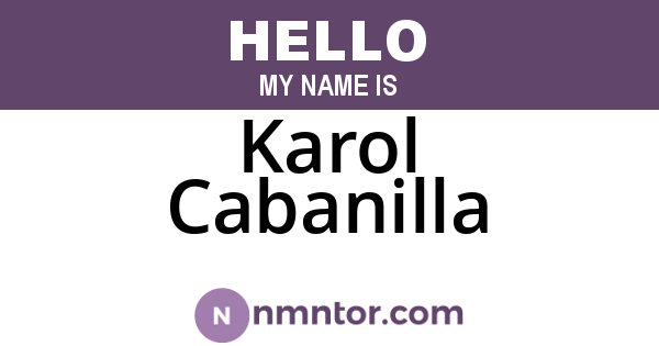 Karol Cabanilla