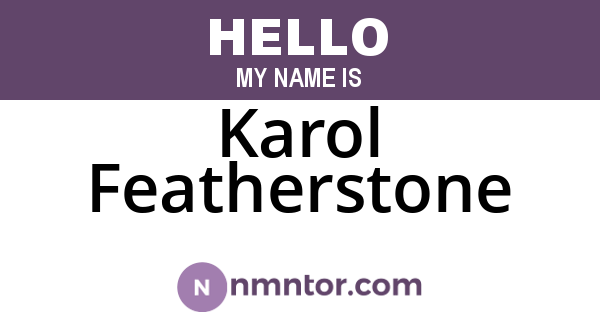 Karol Featherstone