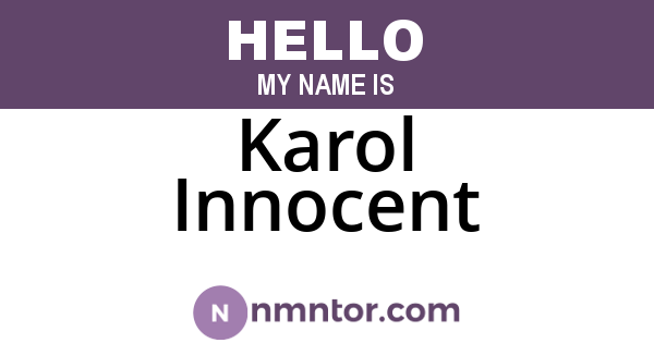 Karol Innocent