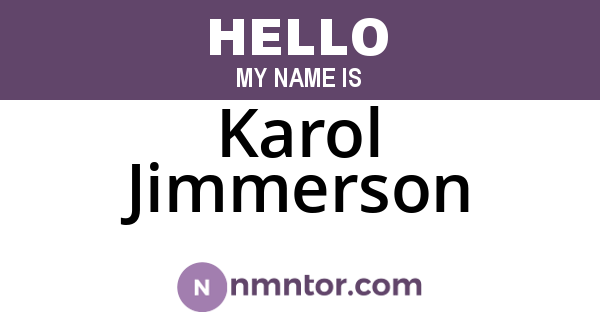 Karol Jimmerson