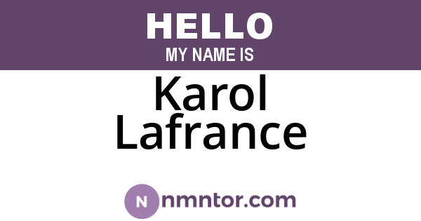 Karol Lafrance