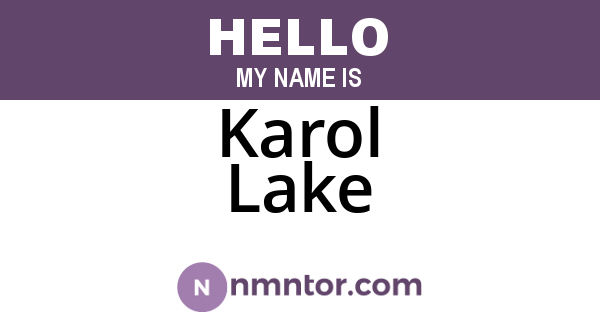 Karol Lake