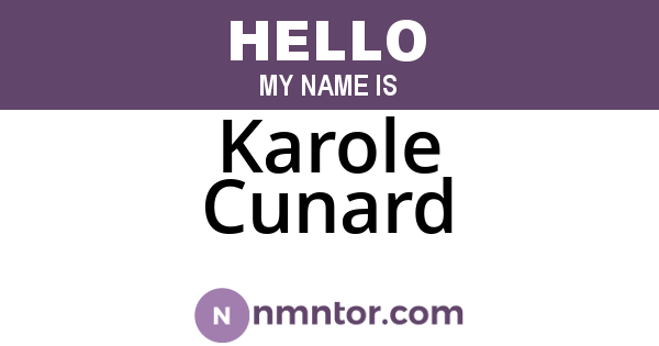 Karole Cunard