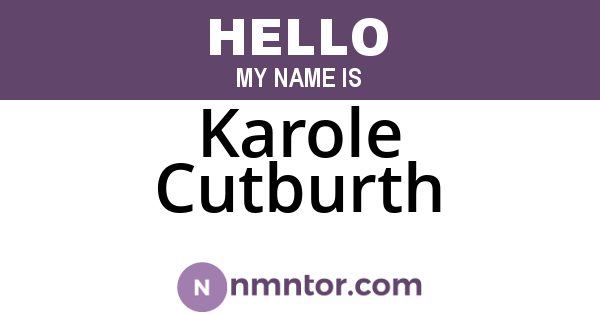 Karole Cutburth
