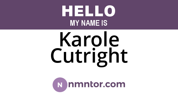 Karole Cutright