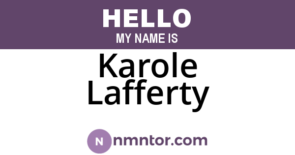 Karole Lafferty