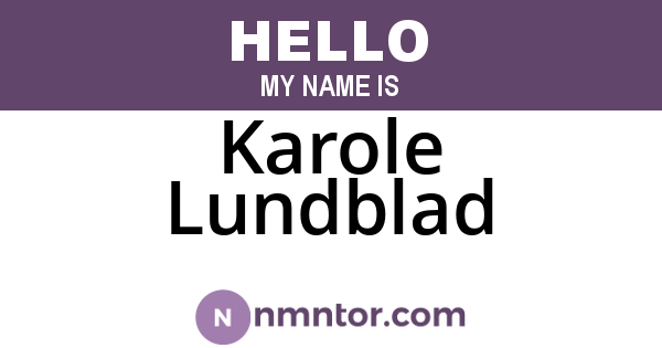 Karole Lundblad