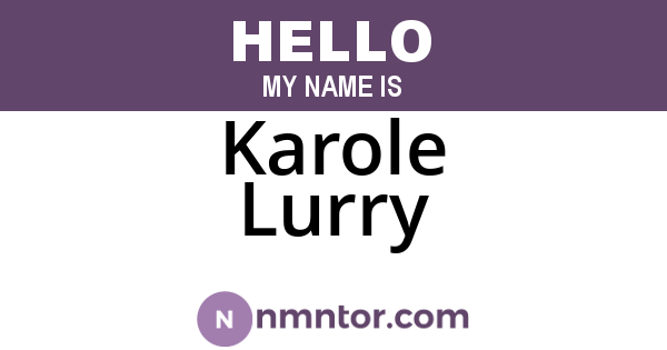 Karole Lurry