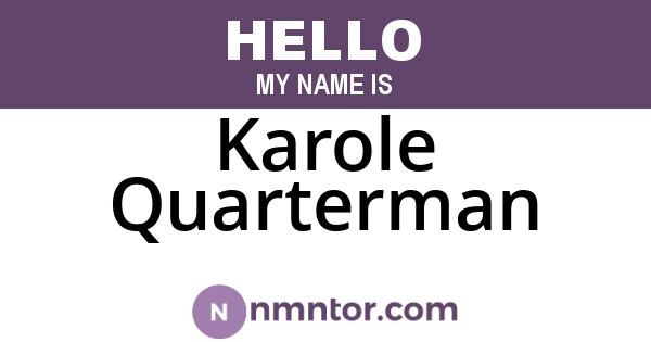Karole Quarterman