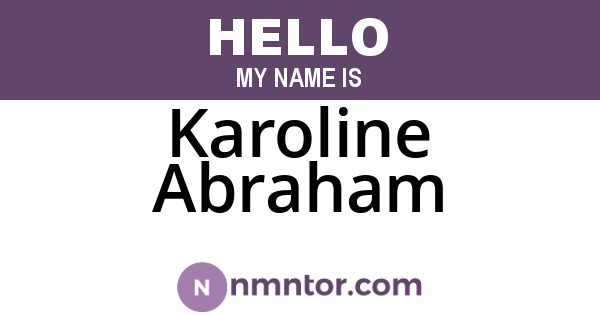 Karoline Abraham