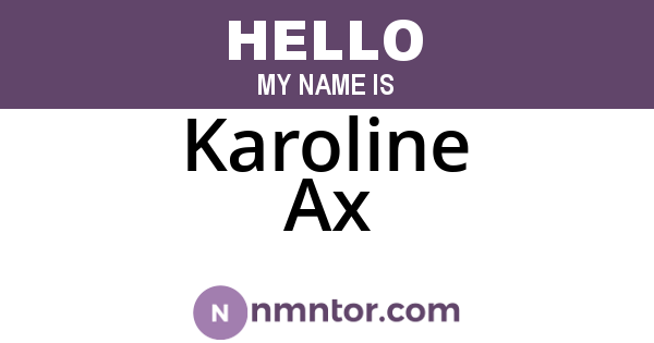 Karoline Ax