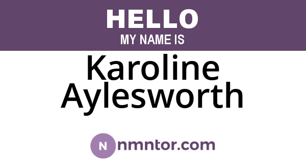 Karoline Aylesworth