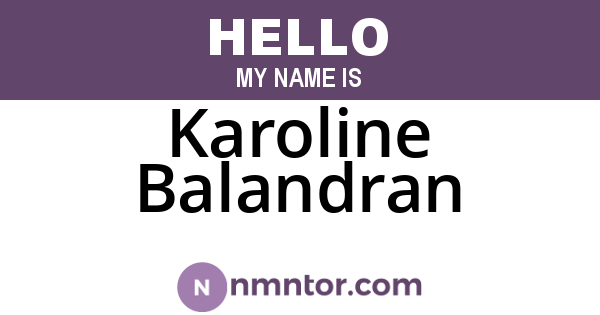 Karoline Balandran