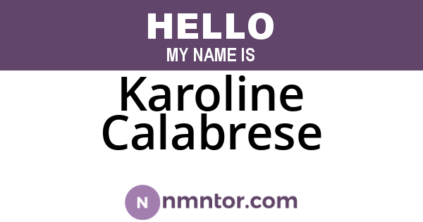 Karoline Calabrese