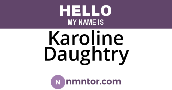 Karoline Daughtry