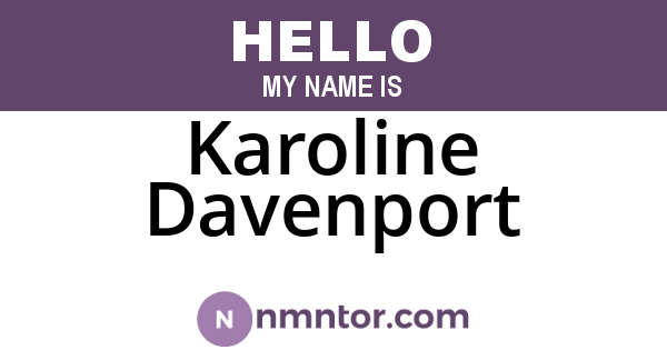 Karoline Davenport