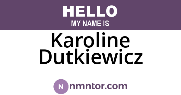 Karoline Dutkiewicz