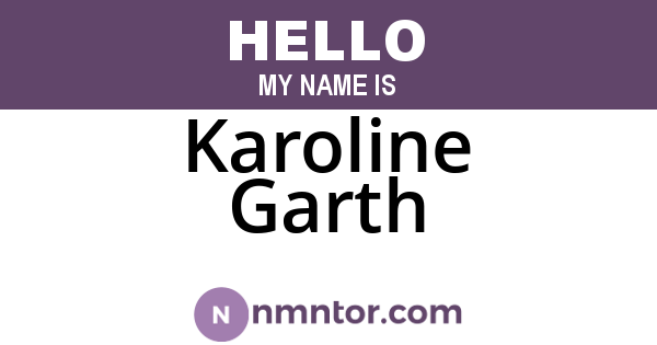 Karoline Garth