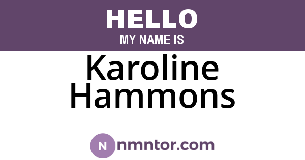 Karoline Hammons